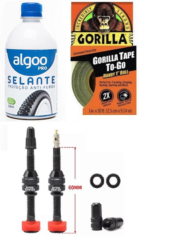 Kit Tubelles Roda Bicicleta Selante Algoo e Fita Aro Gorilla