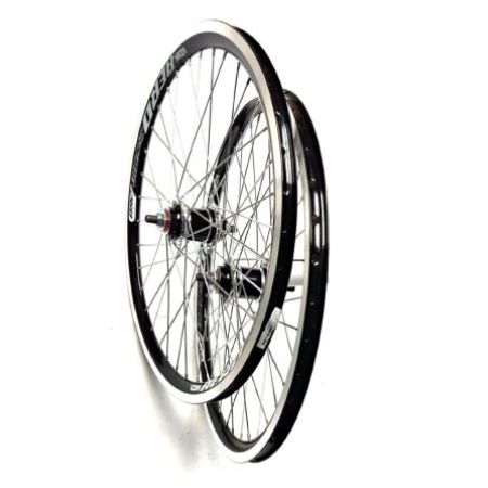 Roda Bicicleta Bike Ciclismo Mtb Aro 26X1.1/2Aero Par C/ Cubo Rol V-Brake PRETO