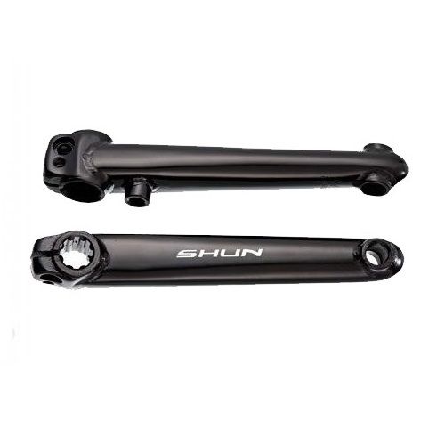 Braço Pedivela Bicicleta Bike Shun BMX Aço Preto