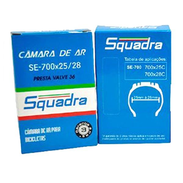 Câmara Ar Bicicleta Bike Ciclismo Squadra 700x25/28 Presta