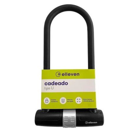 Cadeado Trava Tranca Bicicleta Elleven Tipo U 170x320MM