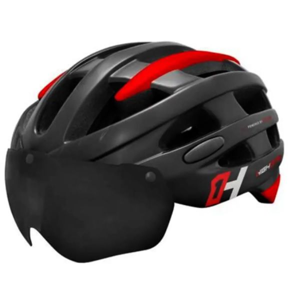 Capacete Bicicleta High One Casco New C/ Óculos M Pt/Vm