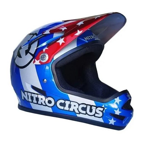 Capacete DownHill Freeride Bell Sanction Nitro M 55-57 Az/Vm