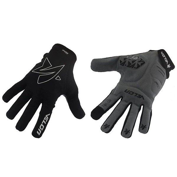 Luva Proteção Bicicleta MTB Speed Velon Nino Fechada Pt M