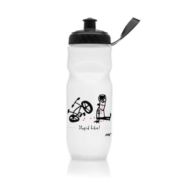 Caramanhola Garrafa Squeeze Ptk For Fun Stupid 650Ml Branca