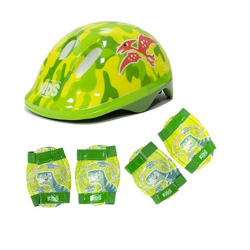 Kit Proteção Infantil Absolute Kids Shake Dino M Verde