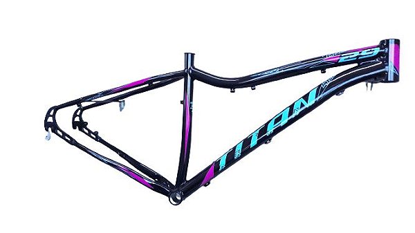 Quadro Bicicleta Bike MTB Alum. Titan Feminino 29x17.5 Pt/Rs