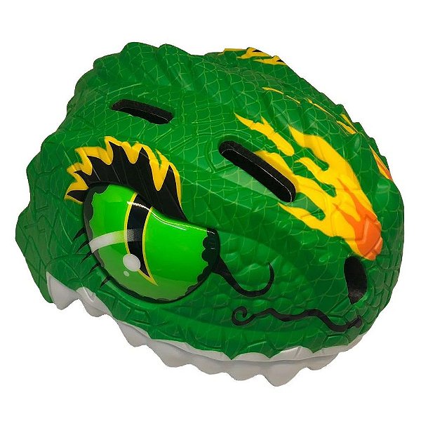 Capacete Bicicleta Bike Ciclismo Infantil STN Dinossauro 2.0 Verde