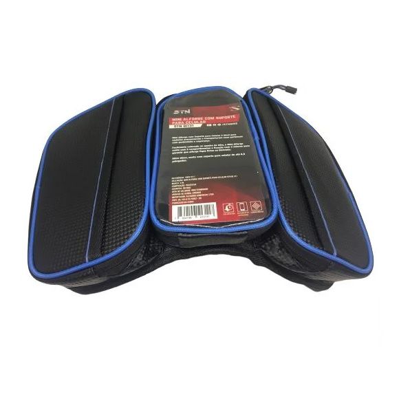 Alforge Case Bolsa P/ Celular No Quadro Bicicleta Bike STN Mini Pt/Az