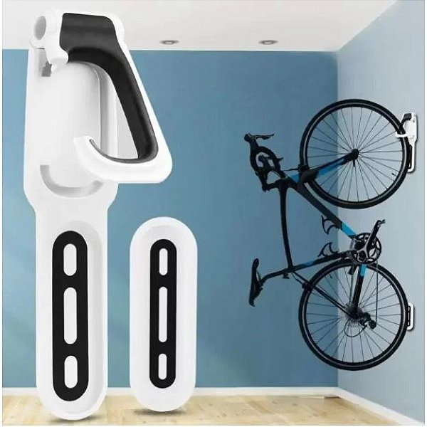 Suporte De Parede Vertical P/ Bicicleta Bike STN Endo Branco