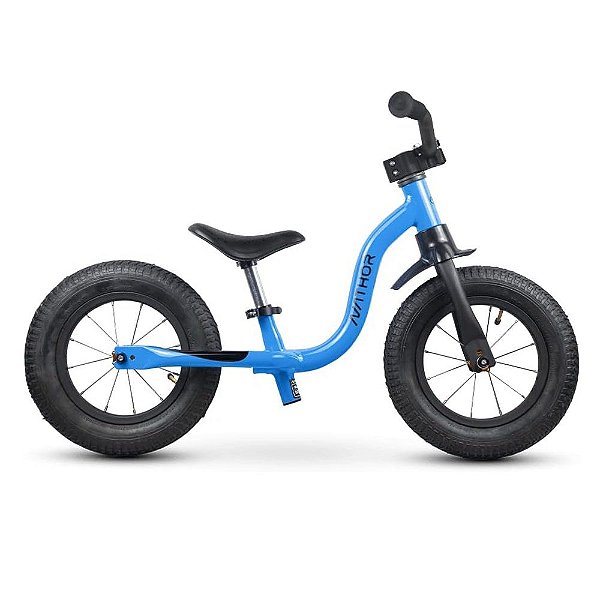 Bicicleta Equilíbrio Balance Bike Infantil Raiada Nathor Azul