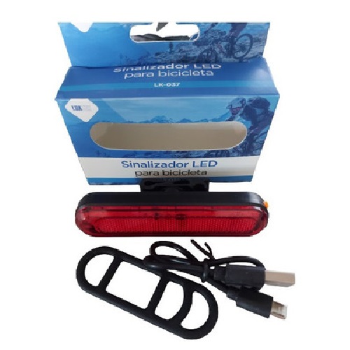 Lanterna Luz Trazeira Sinalizador Para Bicicleta Luatek LK-036