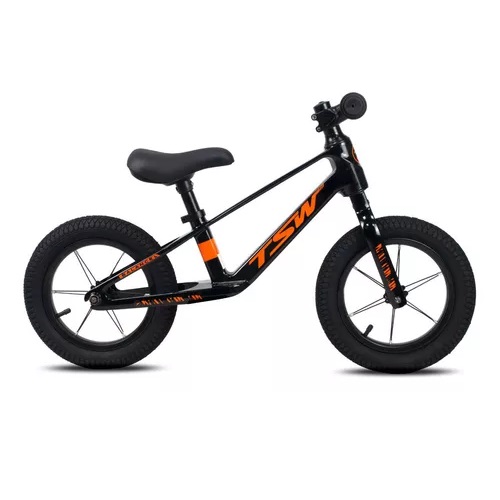 Bicicleta Bike Infantil Equilíbrio Balance Alum. TSW Aro 12 Preta