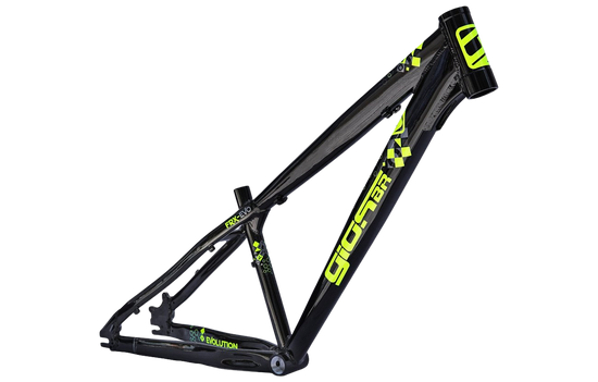 Quadro Bike Bicicleta BMX Wheeling Grau GIOS FRX-EVO 26X13,5 Preto / Amarelo neon / Cinza