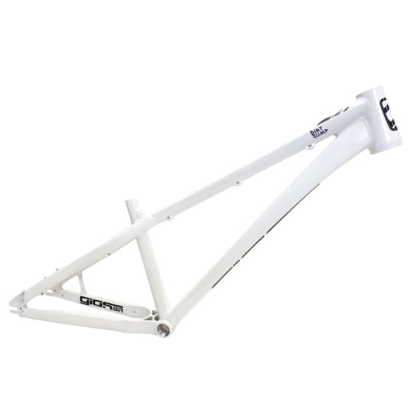 Quadro Bike Bicicleta BMX Wheeling Grau GIOS DJ Wheeling 26X13.5" Branco / Adesivo Preto / Roxo