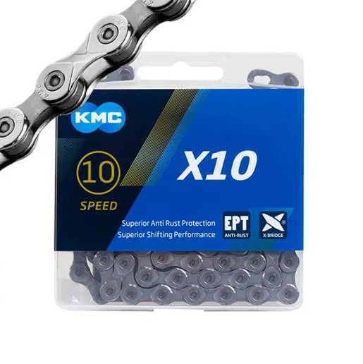 Corrente Kmc X10 116 Ligações Prata/Preto