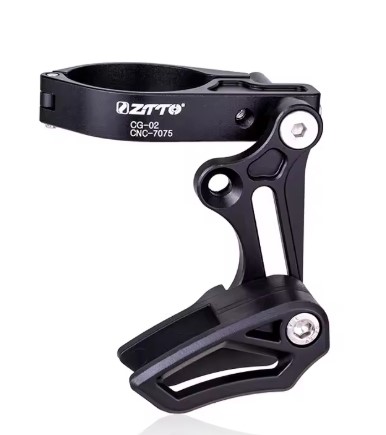 Guia de Corrente com Abraçadeira para Quadro Zitto Alum Cnc Preto Ajustavel