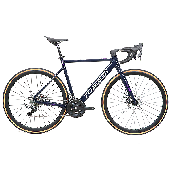 BIKE SPEED TOPSEEK CHESTER 3.0 ARO 700C 2X8 TAM 52 AZUL MARINHO/CINZA