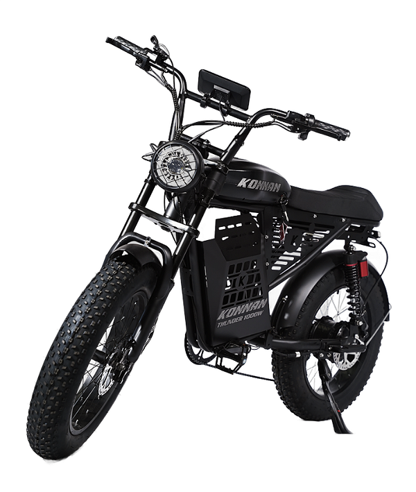 BICICLETA ELETRICA 1000W PRETO/CINZA THUNDER KONNAN-WH-THR07