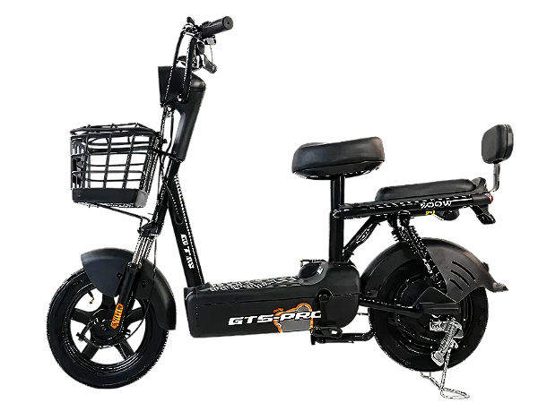 BICICLETA ELETRICA 500W 48V 12AH PRETO LITTLE FISH GTS JD17