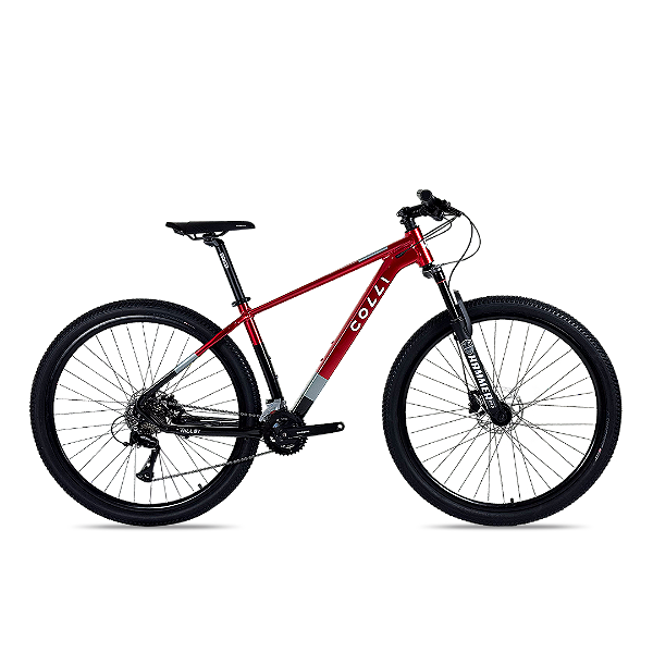BICICLETA COLLI HILLS ALUMINIO 29X15'' MOD 2026 VERMELHO/PRATA/PRETO ACERA 2X8V (BIKERNAUTA)