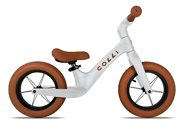 BICICLETA COLLI PITUKINHA BALANCE SEM PEDAL BRANCO COM MARROM (BIKERNAUTA)