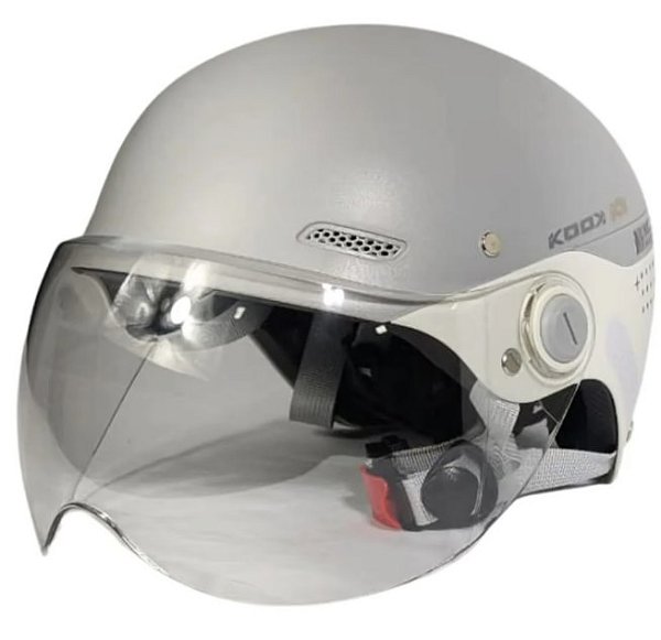 CAPACETE LTX DE SCOOTER CINZA/BRANCO TAMANHO G COM VISEIRA