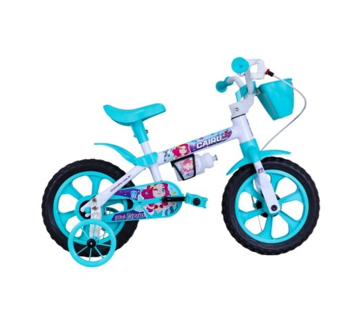 BICICLETA ARO 12 FEMININA CAIRU MINI SEREIA BCO/AZUL TIFFANY