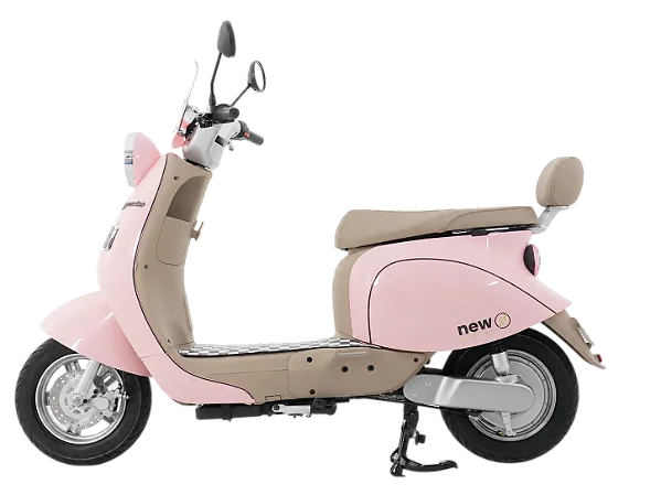 BICICLETA SCOOTER ELETRICA CAP 1000W ROSA/ BEGE B-LITIO 60V (BIKERNAUTA)