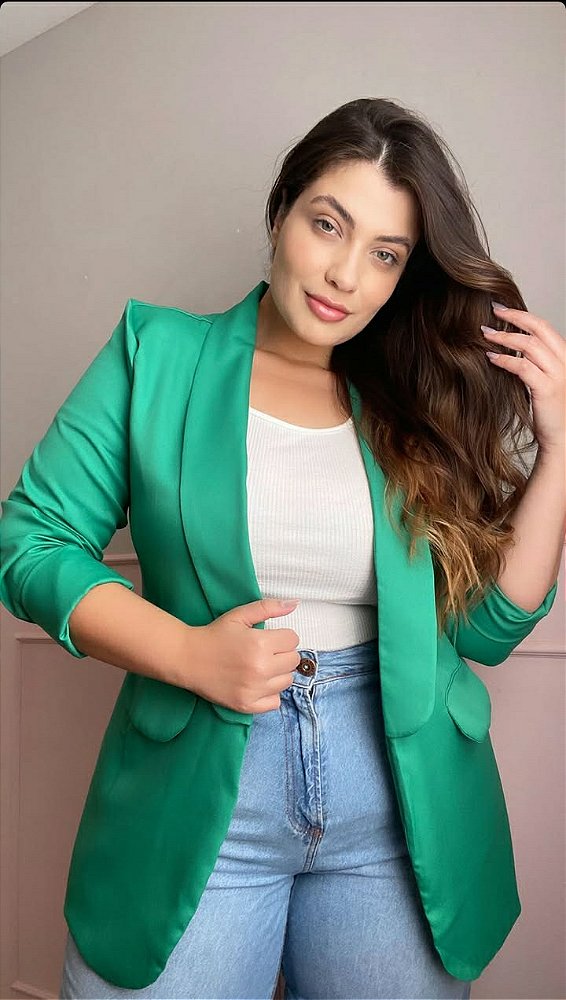 | Blazer Alfaiataria Premium Daniela | Verde Bandeira