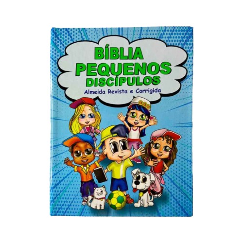 Bíblia Pequeno Discípulos com Harpa Avivada e Corinhos | Azul e Rosa