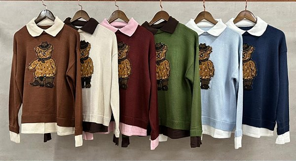 Tricot Urso Sobreposição