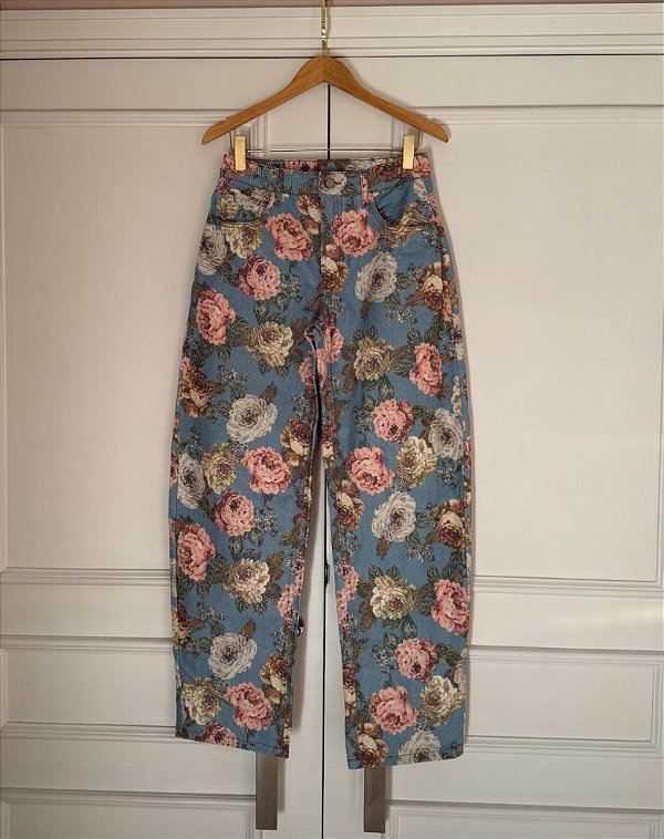 Calça Jeans Floral