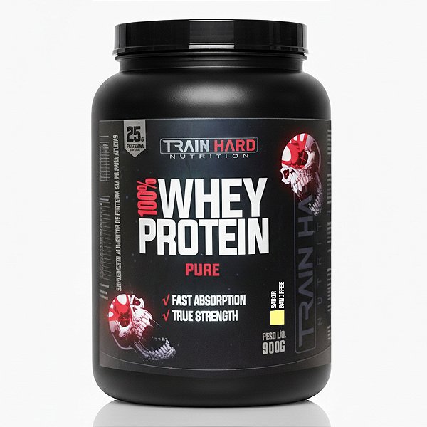 100% Whey Protein Pure Concentrado 900g - Definição Muscular + Hipertrofia