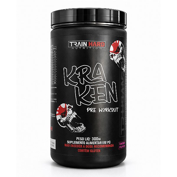 Kraken Pré Workout 300g Train Hard Nutrition | Pré Treino para Energia Extrema, Foco e Pump Muscular