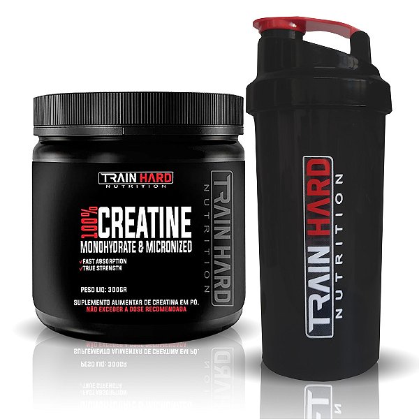 Combo Creatina 100% Pura 300g + Coqueteleira 600ml + Praticidade