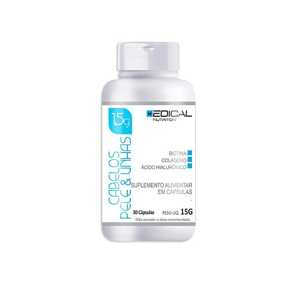 Cabelo Pele & Unhas 30 Cps-Fortalecimento + Elasticidade e Hidratação