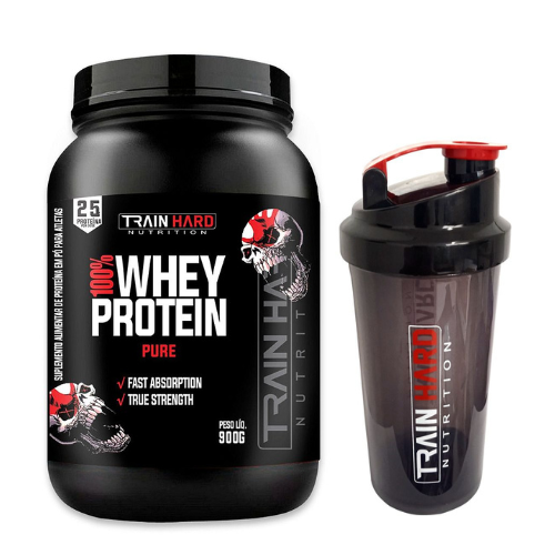 Combo 100% Whey Protein Pure 900g Mais Coqueteleira 600ml