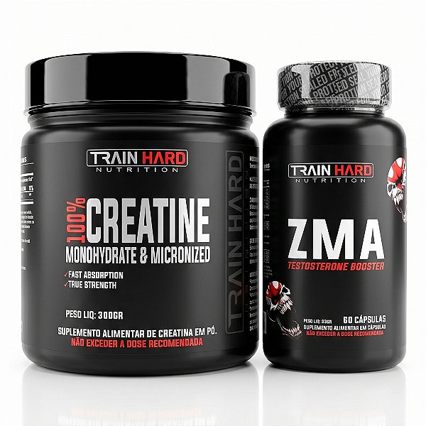 Combo Creatina Monohidratada Pura 300g + ZMA Testo Booster