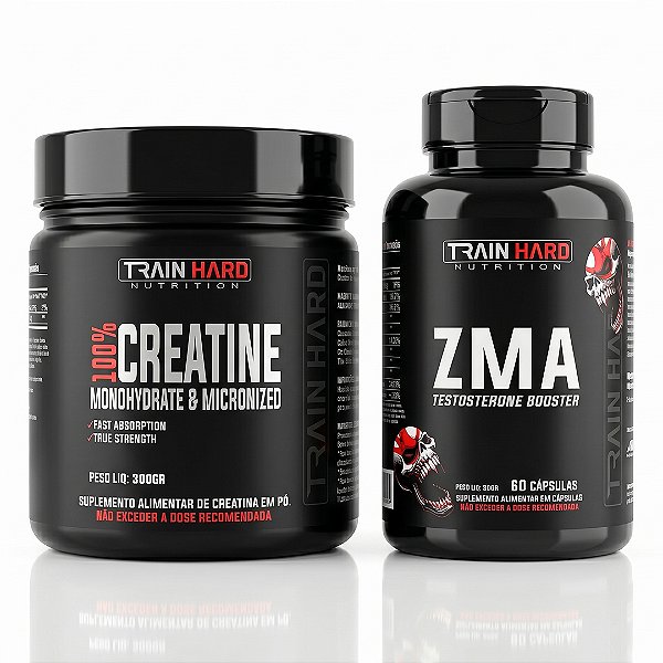 Combo Creatina Monohidratada Pura 300g + ZMA Testo Booster