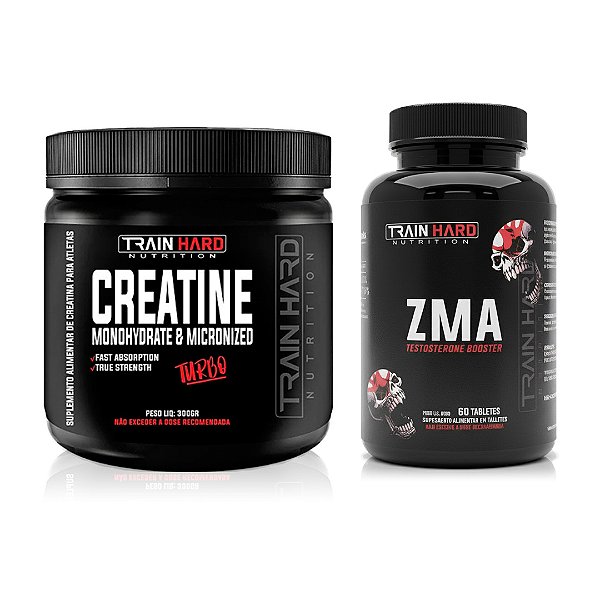 Combo Creatina Turbo 300g + ZMA Testo Booster 60 Cápsulas