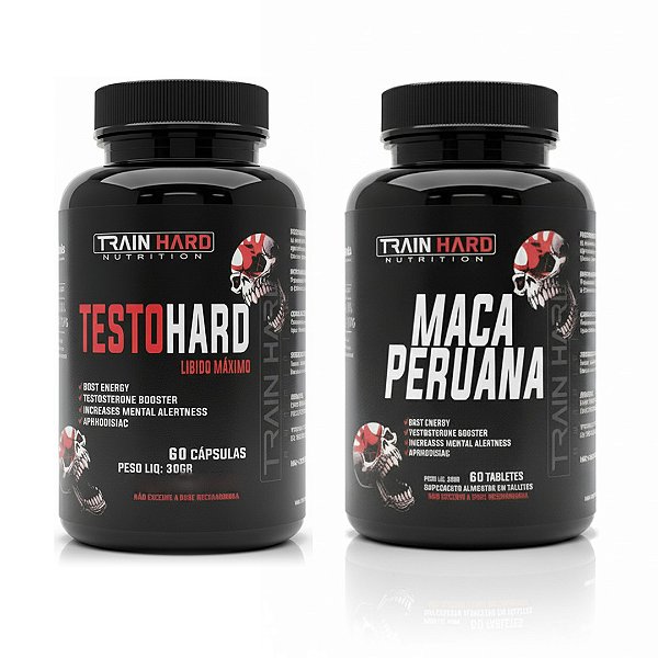 Combo Libido e Vitalidade Máxima: Maca Peruana 60 Cápsulas + Testo Hard 60 Caps