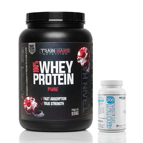 Combo Whey Protein 100% Concentrado 900g + Abdômem Lipo & Drene Termogênico 60 Cápsulas