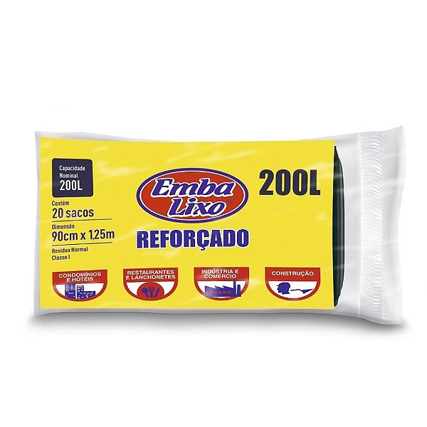 Saco de Lixo 200L Reforçado