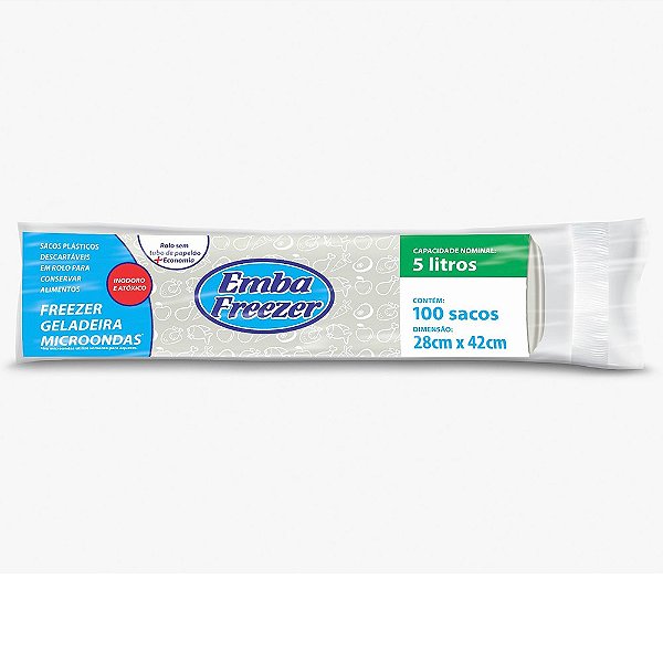 Saco Para Freezer Geladeira e Microondas 5L
