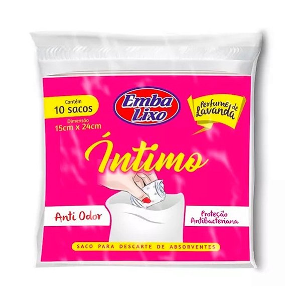 Saco de Lixo Íntimo Para Descarte de Absorventes Perfumado