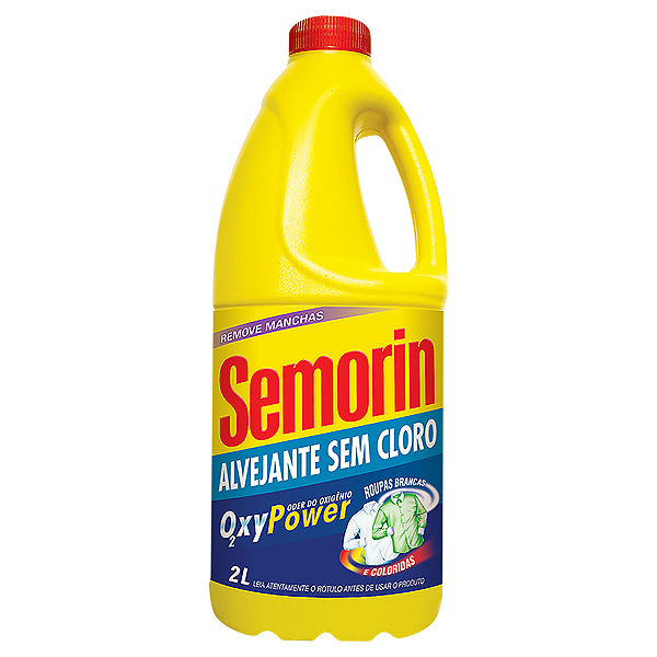 Alvejante Sem Cloro Lava Roupas Semorin 2 Litros Oxy Power