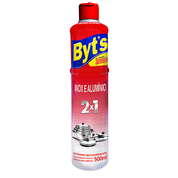 Limpa Inox E Alumínio 2x1 Byts Semorin 500ml