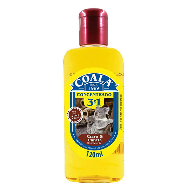 Desinfetante Concentrado 3em1 Cravo e Canela Coala 120ml