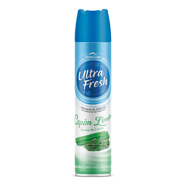 Odorizante de Ambiente Aromatizador Capim Limão Ultra Fresh Dom Line 400ml